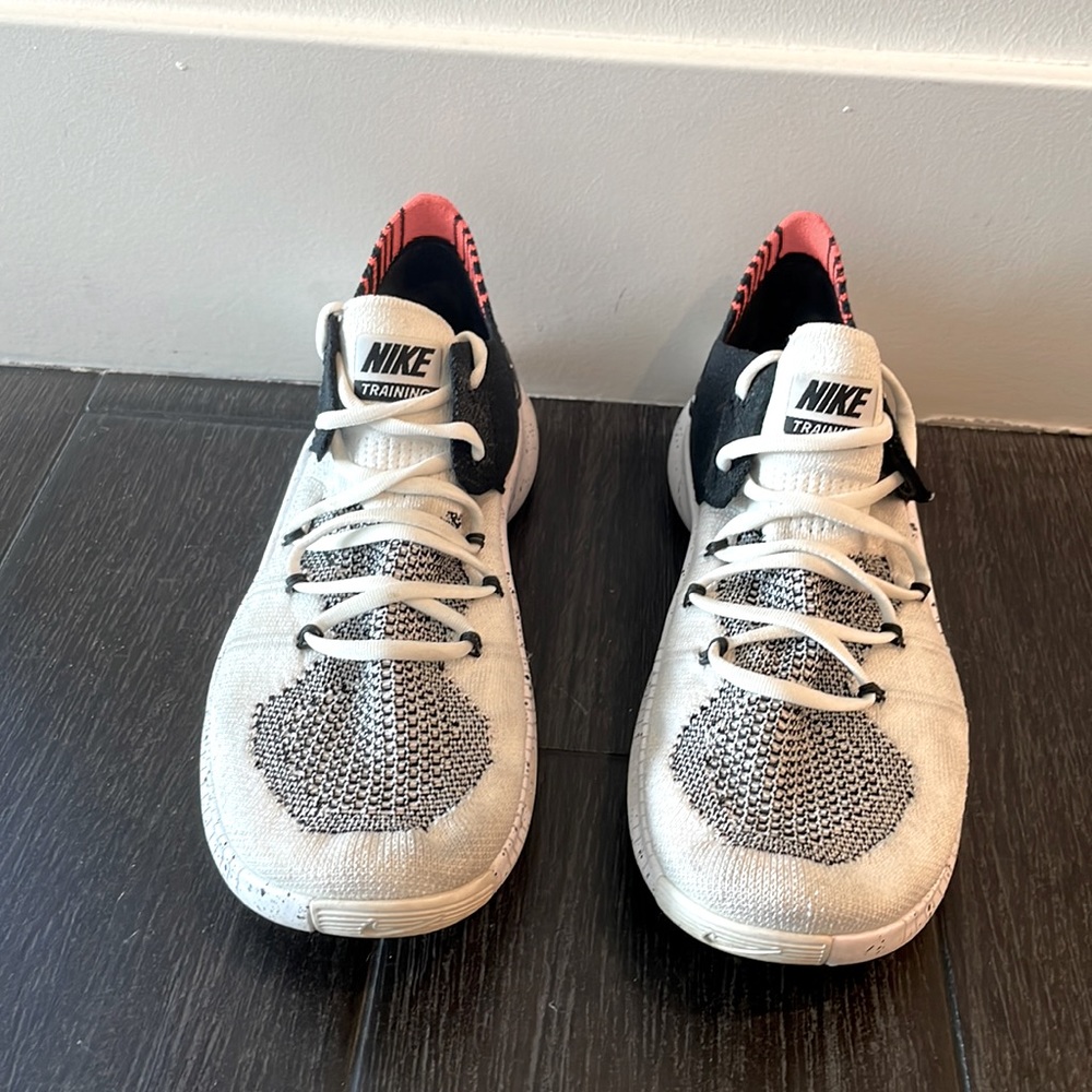 NIKE Free Tr Flyknit 3 Training Shoe In White/ White Black